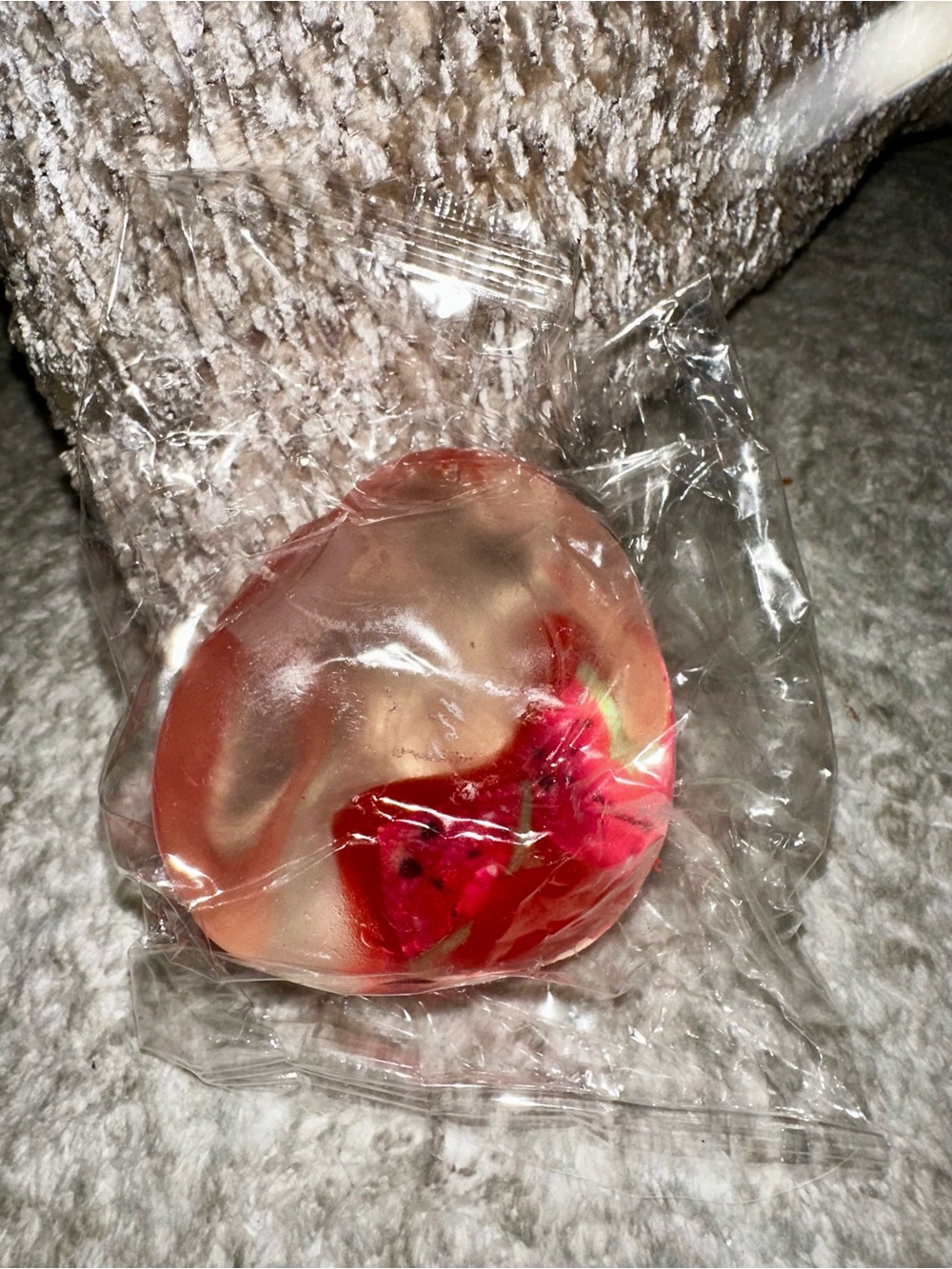 Pink Transparent Sensory Gel Toy with watermelon Insert - Kids Learning Toy